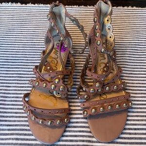 Sam Edelman Womens Daya Sandals, Strappy Studded Gladiator Sandal